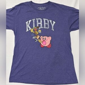 Vintage Nintendo Kirby Graphic Tee Blue Men's Medium P2P 23-29